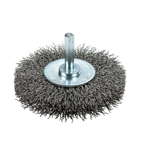Forney 72254 Wire Wheel Brush, Coarse Crimped with 1/4" Round Shank, 3" - size: 3"