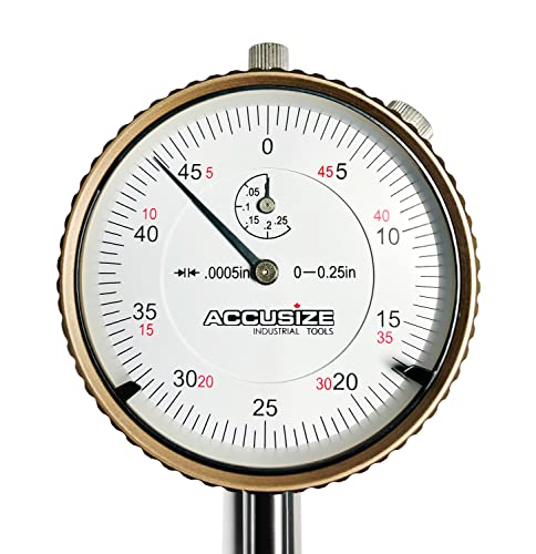 Accusize AGD 2 Dial Indicator, 0-1/4in x 0.0005in, P900-S098 - size: 0-1/4" x 0.0005"