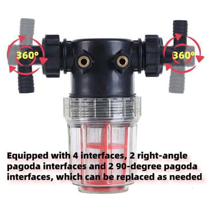 3/4''1/2''hose barb filter, sedimentation filter accessories for inlet water of pressure washer (304 stainless steel, with 40 mesh and 100 mesh filter screens)