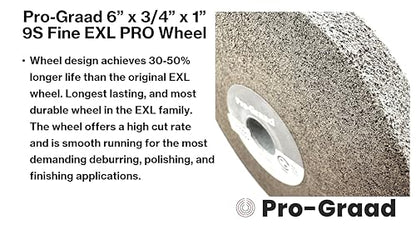 EXL PRO Deburring Wheel 6" x 3/4" x 1", 9S Fine, 94897 - style: 6" x 3/4" x 1"
