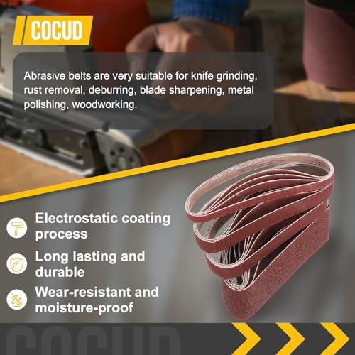 3 x 24 Inch Sanding Belts, 2 Pcs 100 Grit Belt Sander Paper - size: 3 x 24 Inch(100 Grit)