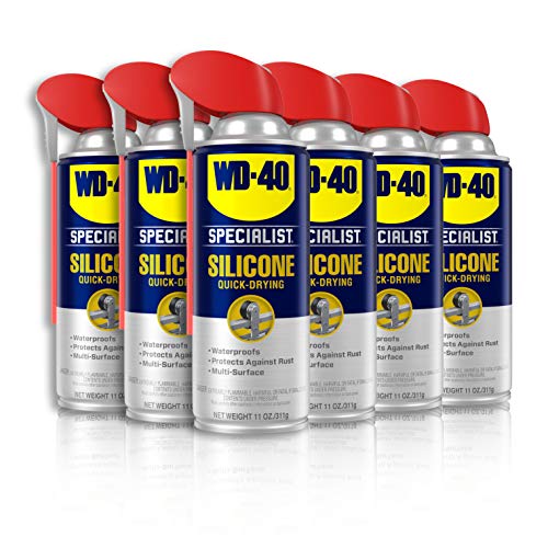 WD-40 Specialist Silicone Lubricant with Smart Straw Sprays 2 Ways 11 OZ [6-Pack] & Specialist Gel Lube with Smart Straw Sprays 2 Ways, 10 OZ