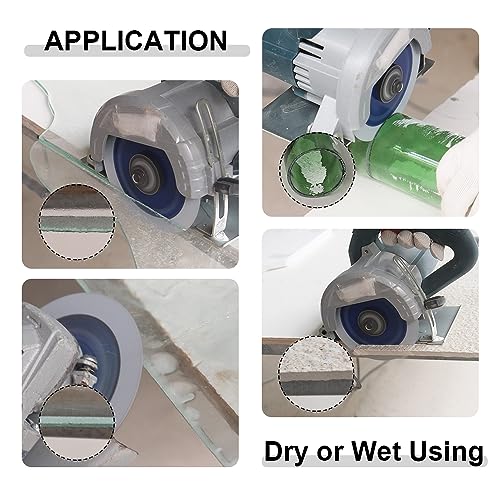 SHDIATOOL Diamond Glass Cutting Disc 4-Inch Saw Blade, Ultra-Thin Cut Off Wheel for Tile Ceramic Porcelain Marble 100mm (5 of Pack) - size: 4inch/100mm