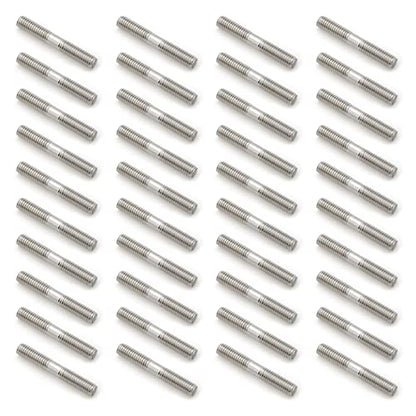 40 Pieces Stainless Steel Double End Threaded Stud Screw Bolt (M6 x 40mm)