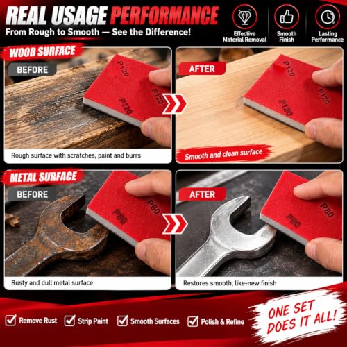 24 Pcs 1500 Grit Sanding Sponges, Wet Dry Sanding Blocks for Polishing - size: 24 PCS-1500 Grit