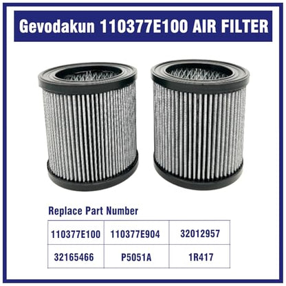 2 Pcs 110377E100 Air Filter for Quincy Air Compressor, Replace 32012957