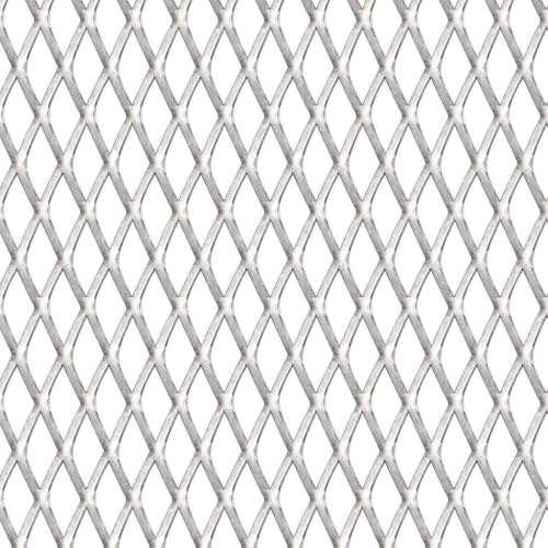 Heavy Duty Expanded Metal Mesh Panel, Stainless Steel 19.7x19.7 Inch Fence for Animal Pen, Security Panel, Aviary Run or Repairs - color: Silver-A, size: 19.7" x 19.7" x L x W