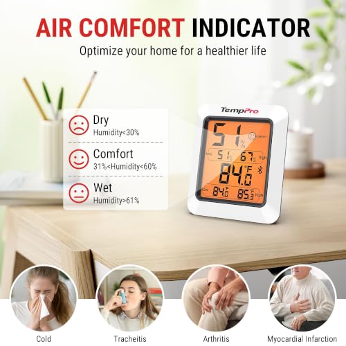 TempPro TempAir Bluetooth Hygrometer Thermometer for Greenhouse Up to 260ft - size: Bluetooth