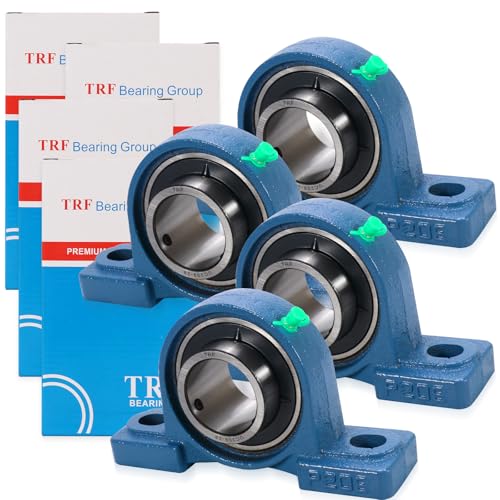 4 Pack UCP209-28 Pillow Block Bearing - Pack of 4 Mounted Pillow Block Bearings - 1 3/4" Mounted Pillow Block Chrome Steel Bearings Solid Cast Iron Base - Self Alignment - style: UCP209-28