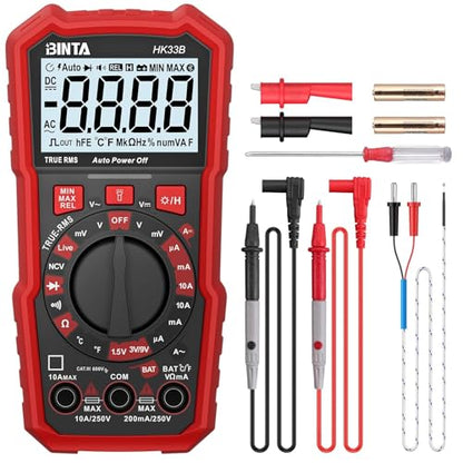 BINTA Digital Multimeter 2000 Counts Voltmeter with AC/DC Voltage Current - style: 2000 Counts