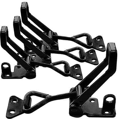 4Pack Heavy Duty Toggle Clamp Latch 4003 Style Pull Clamp Black for Smoker - size: 4Pack