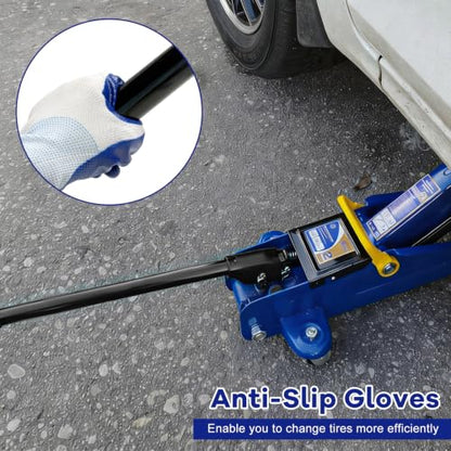 3 Ton Jack Handle Replacement, Horizontal Hydraulic Jack Handle Replacement Kit with Gloves, Anti-Slip Grip Steel Jack Lifting Handles for Most Vehicles, Car Accessories (Black) - color: Black, 3 Ton