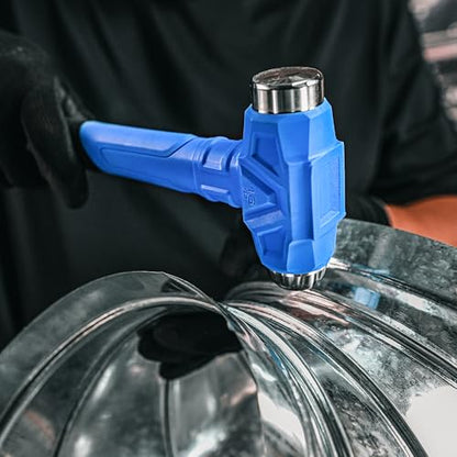 Real Steel 32 Oz Ball Peen Dead Blow Hammer Anti-Vibration Heavy Duty Hammer for Metal Working - size: 32 Oz