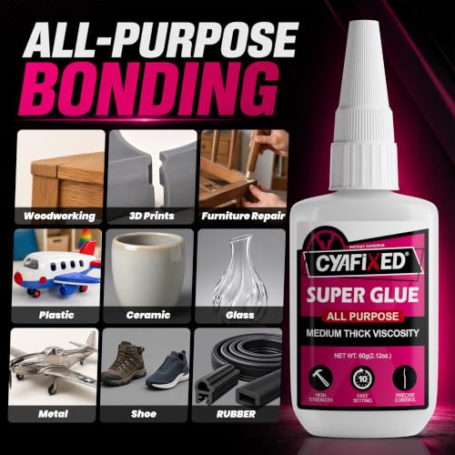 CYAFIXED Super Glue Pro Kit 120g, Precise Control Cyanoacrylate CA Glue - size: 4 oz