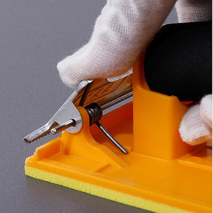 2 Pack Sand Paper Holder with Sponge Grip Handle Hand Sander Sandpaper Holder Sanding Block for 9 x 3.6 Inch Wet Dry Sandpaper Sheets Assortment Assorted Grits Sanding Sheets
