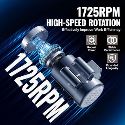 VEVOR 2HP Electric Motor 1725 RPM, AC 115V/230V, 56C Frame, Air Compressor Motor Single Phase, 5/8" Keyed Shaft, CW/CCW Rotation for Agricultural Machinery and General Equipment - size: 2 HP Single Phase-1.88 in Shaft Length