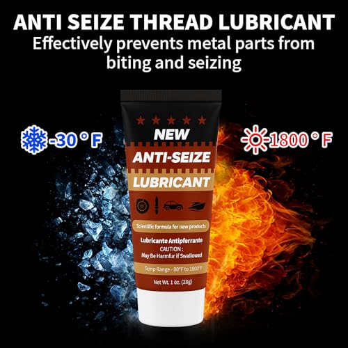 Copper Anti-Seize Brake Caliper Grease & Thread Lubricant - High Temp Copper Antiseize Compound Prevents Noise, Seizes - Use for Brake Pins, Bolts, Spark Plugs, Automotive Application - 1oz Tube 1Pack - color: 1 oz