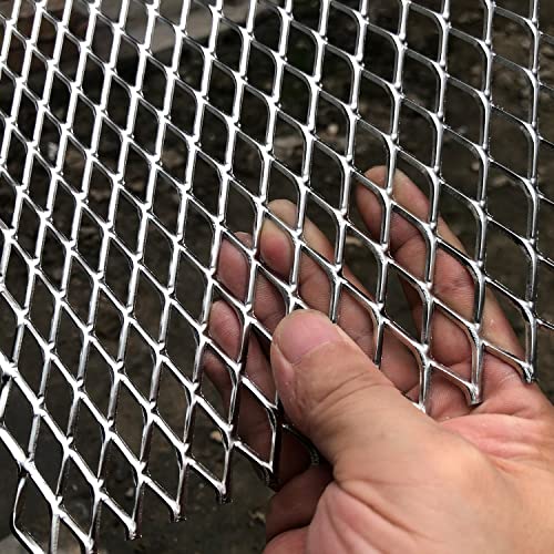14 Gauge Stainless Expanded Metal 15.5"X12" Expanded & Perforated Sheets Metal Grate Screen/Fence Wire/Privacy Fence/Screen Door mesh - size: 15.5"x12", style: 14Gauge 0.4"x1" Holes