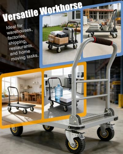 Platform Truck Cart, 36 x 24 in, 1800 lb Capacity, Steel