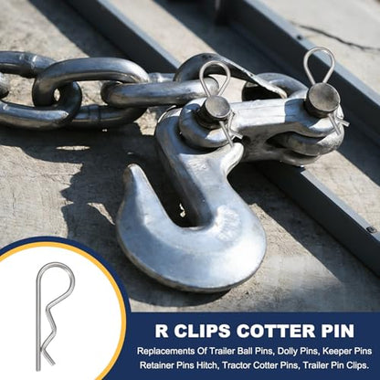 60pcs Cotter Pins M1.2x25mm Heavy Duty R Clips Hitch Pin Clip - size: M1.2 x 25mm
