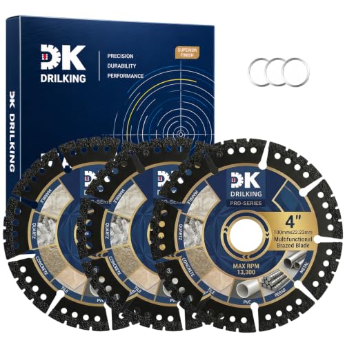 4 inch Diamond Blades, Multi-Purpose Metal Cutting Wheel - 3 Pack - size: 4"