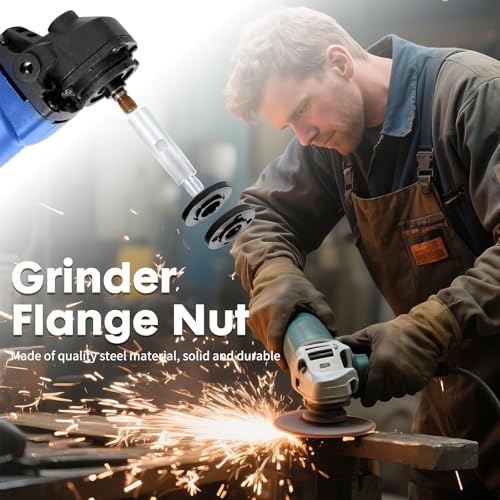 5/8"-11 Angle Grinder Extension Shaft Connecting Rod with Grinder Adjustable Spanner Wrench Flange Nut Set for Bosch Milwaukee Dewalt Makita Metabo Ryobi Black Decker (3"+4"+5.5") (Rod) - style: Rod