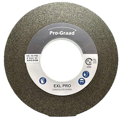 EXL PRO Deburring Wheel 8" x 1/2" x 3", 9S Fine, 94907 - style: 8" x 1/2" x 3" 9S Fine
