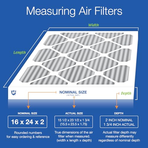 Nordic Pure 16x24x2 Pleated MERV 8 Plus Carbon Air Filters 3 Pack - style: MERV 8 + Carbon