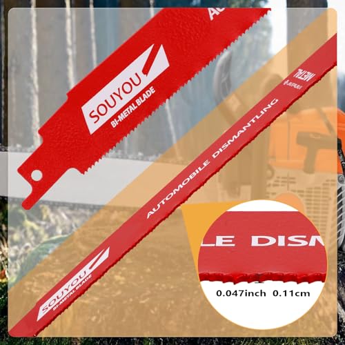 25 Pack 12 Inch 4/6 Tpi Reciprocating Saw Blades Bi-Metal with Perma-Shield Coating Stud and Nail Saw-zall Blades Saw-zall Blades for Cutting Embedded Wood Metals PVC Pallets etc - size: 4/6 Tpi