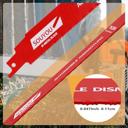 25 Pack 12 Inch 4/6 Tpi Reciprocating Saw Blades Bi-Metal with Perma-Shield Coating Stud and Nail Saw-zall Blades Saw-zall Blades for Cutting Embedded Wood Metals PVC Pallets etc - size: 4/6 Tpi