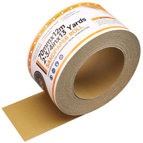 Shinboc Sandpaper Roll 120 Grit, PSA Sand Paper 2-3/4 Inch x 13 Yd - size: 120 Grit, style: Self Adhesive