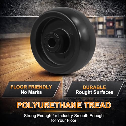 3 Inch Polypropylene Caster Wheels Replacement– 300 lbs Load Capacity Each, Non-Marking, Floor Protective, Smooth Rolling Industrial Wheel for Carts, Tool Cabinets & Equipment(10 Pack) - size: 3 INCH