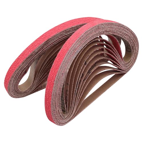 Taokyid 1/2 x 18 Inch Sanding Belts, 80 Grit, 20 Pcs - color: 80 Grit (20 pack)
