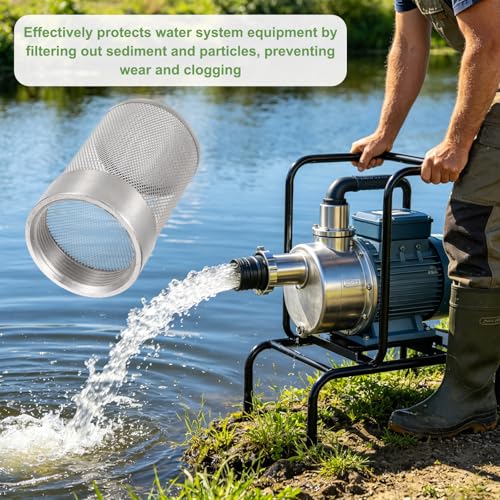 uxcell 2 Inch 304 Stainless Steel Filter Head, Hose Suction Strainer - size: 2" (DN50)