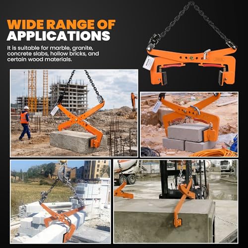 Stone Lifting Clamp, 772 lb, 11.8-20.1" Opening, for Granite Slabs
