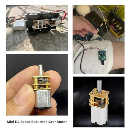 N20 Gear Motor High Torque Speed Reduction Motor 3mm Shaft Mini DC Motor Metal Gearwheel Micro Electric Motor for Robot Models, RC Cars, DIY Engine Toys (6V 1000RPM) - size: 6V 1000RPM