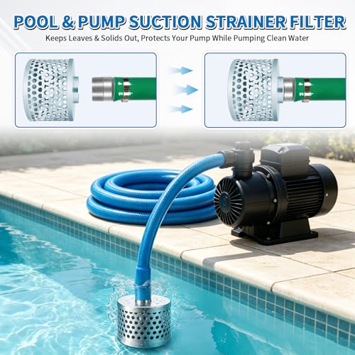 3 Inch Round Suction Strainer, 9.5mm Holes, Water Pump Intake Screen, NPT - size: 3 inch