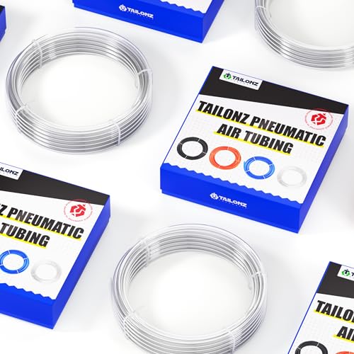 TAILONZ Clear 1/4" OD PU Air Hose 10M/32.8ft - color: Clear-PU, size: 1/4'' OD/32.8ft/10m