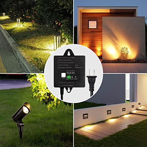60W Low Voltage Transformer Outdoor, 120V AC to 12V DC