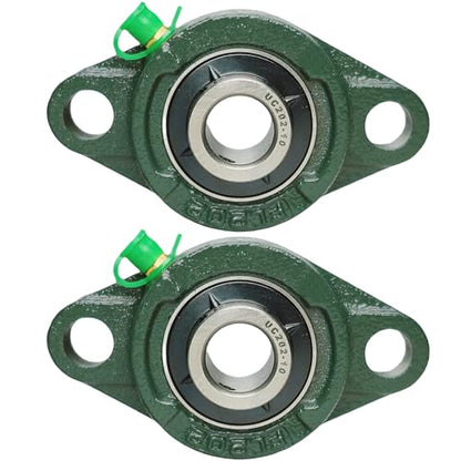 2 Pack UCFL202-10 Pillow Block Bearing - Flange Mounted Pillow Block Bearings - Bearing Steel Bearings with 5/8" Bore - Self Alignment - style: UCFL202-10