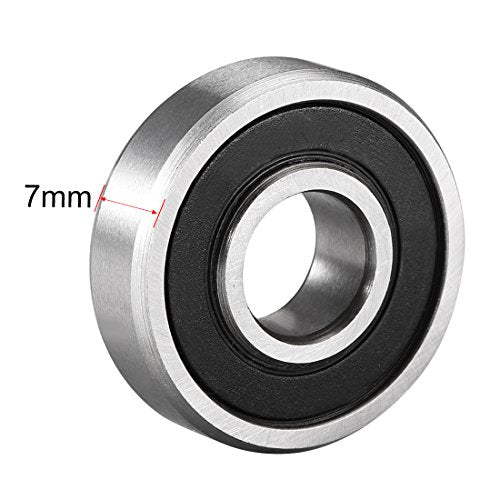 uxcell 609-2RS Deep Groove Ball Bearing Double Sealed 180019, 9mm x 24mm x 7mm High Carbon Steel Z1 Bearings (Pack of 2) - size: 9 mm x 24 mm x 7 mm