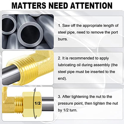 ChillWaves Brass Tee Compression Tube Fitting, 1/4" OD x 1/4" OD x 1/4" OD Compression Union Connector(5-PACK) - size: 1/4" OD x 1/4" OD x 1/4" OD