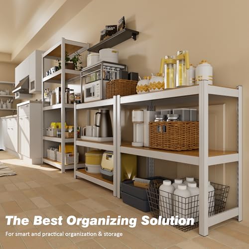 5 Tier White Closet Storage Shelves 36" W x 16" D x 72" H - size: 36" W x 16" D x 72" H