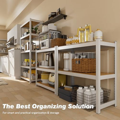 5 Tier White Closet Storage Shelves 36" W x 16" D x 72" H - size: 36" W x 16" D x 72" H