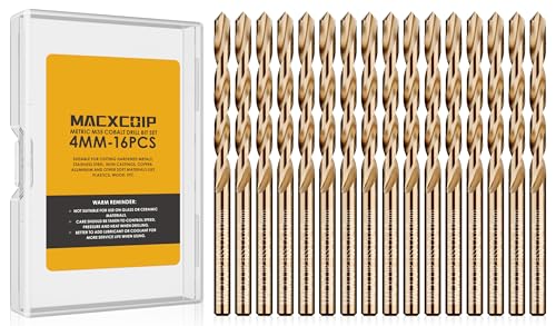 Metric 16Pcs 4mm M35 Cobalt Drill Bit Set - size: 4 mm (16 pcs)