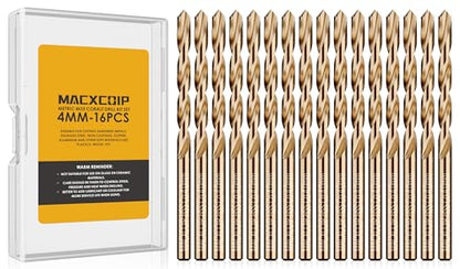 Metric 16Pcs 4mm M35 Cobalt Drill Bit Set - size: 4 mm (16 pcs)
