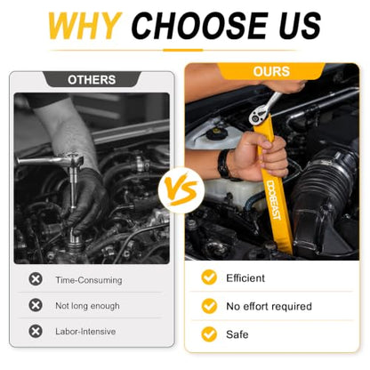 3/8 inch Pro Offset Extension Wrench Impact Wrench Extender Tool Socket Set - color: Yellow, size: 16.34inch