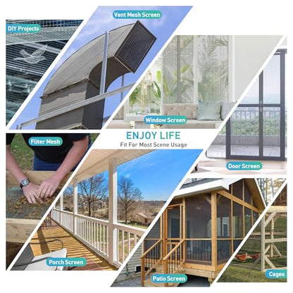 304 Stainless Steel Mesh Window Screen Roll,35IN x 10FT - color: Black, size: 35IN x 10FT