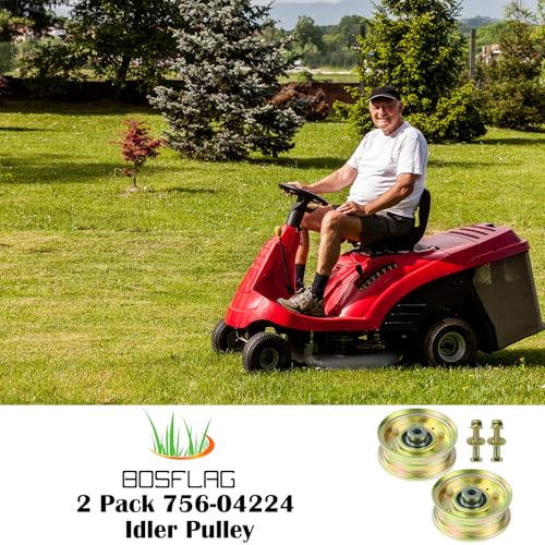 2 Pack 756-04224 Flat Idler Pulley Cub Cadet LT1050 LT1042 Tractors - color: L09 2x756-0981