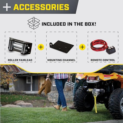 Champion Power Equipment 3000-lb. ATV/UTV Winch Kit